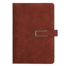 Retro A5 Leatherbound Notebook Soft Leather U-Shaped Magnetic Buckle Business Office Notebook Diary Notebook Brown