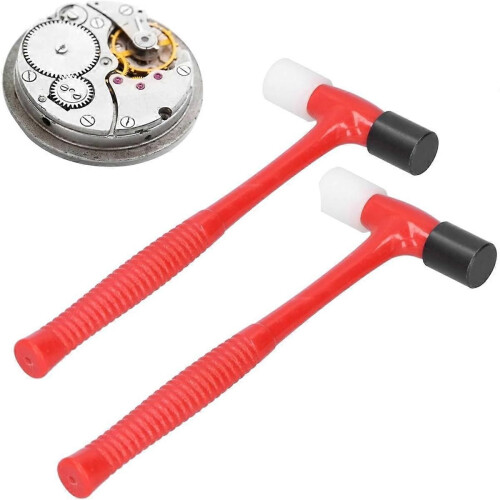 Small Rubber Mallet Hammer, 2PCS Reusable Plastic Hammers Jewelry Making Tools for Model Clock Watc 1