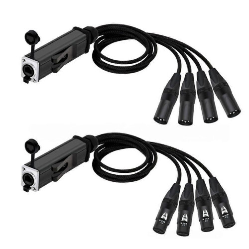 1 ζεύγος STP RJ45 Cat5/6 σε 4 κανάλια XLR 3Pin πολλαπλής επέκτασης δ