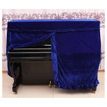 Copertura per pianoforte tridimensionale, copertura per pianoforte in velluto dorato blu