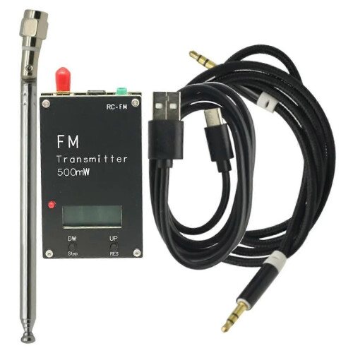 2000M 500mW FM Mitter Συχνότητα Οθόνης LCD Στερεοφωνική Ψηφιακή Ρ