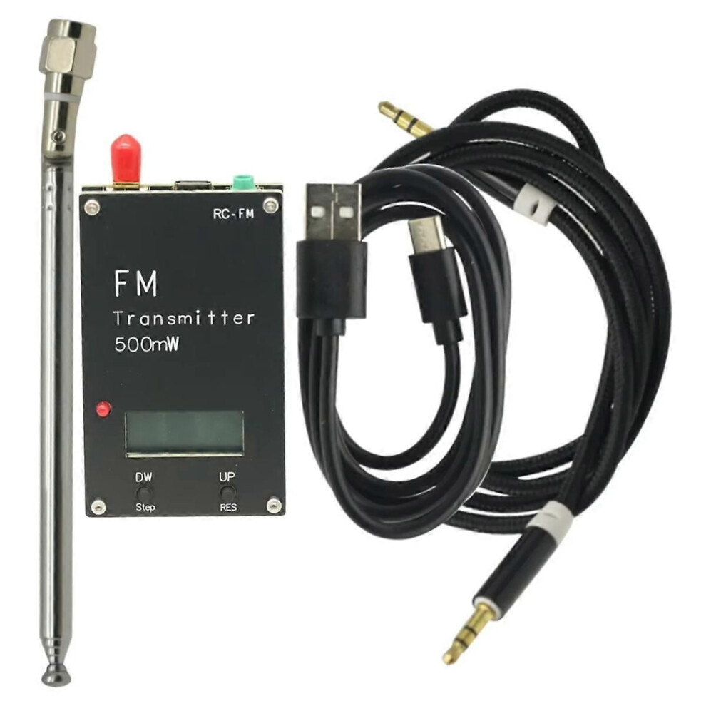 2000M 500Mw Fm Mitter Frequency Lcd Display Stereo Digital Adjustable Frequency Fm Mitter For Fm Radio Module 9319739659627