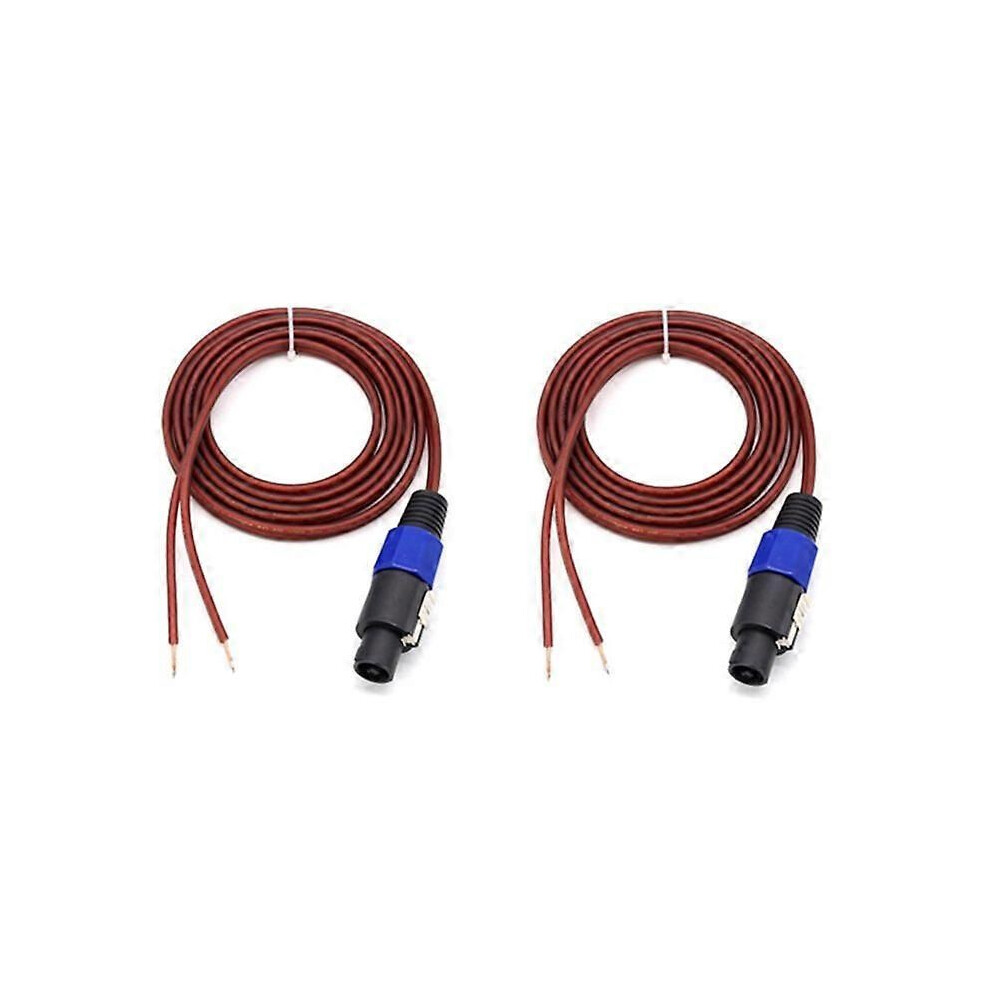 2Pcs Speakon Speaker Cable Bare Wire Open End Cable, Speakon To Speaker Wire Audio Cord Amplifier Co 9319739662870