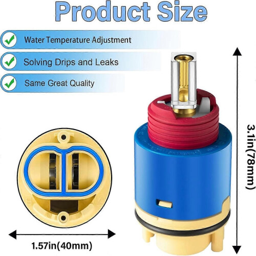 -40 Shower Core Replacement,40mm Ceramic Pressure Balance 2