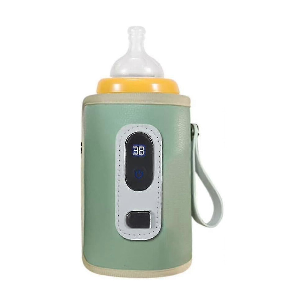 Portable USB Baby Bottle Warmer with LCD Display, Milk & Water Heater for On-the-Go Feeding