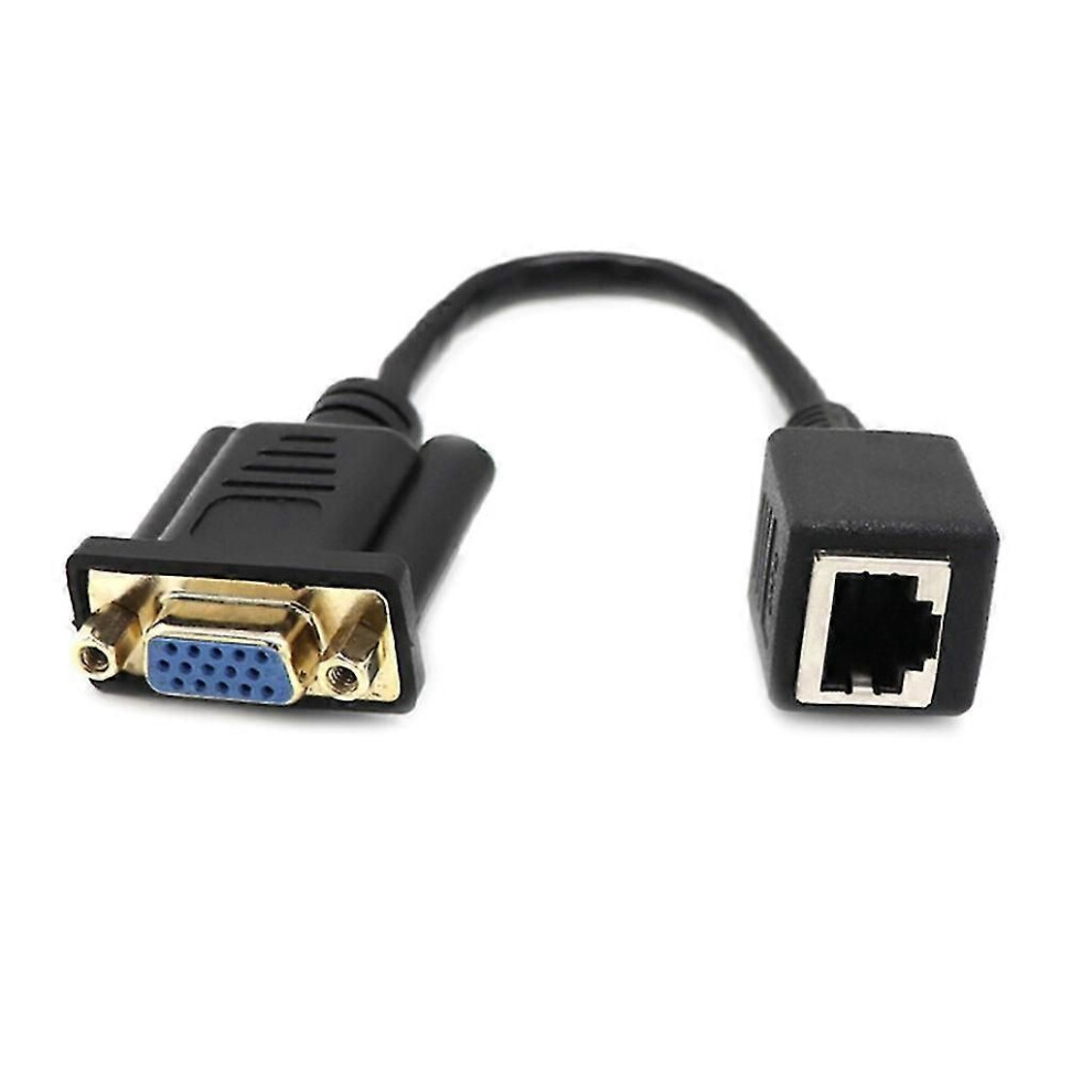 Vga To Rj45 Adapter Cable, Female/Male To Female Extender For Long-Distance Vga Signal Transfer 9319739658330