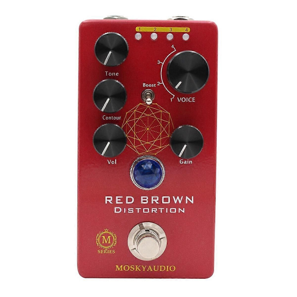 Distortion Guitar Effect Pedal Distortion Pedal Red/Brown 9319739663204