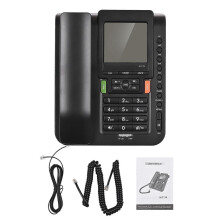 Teléfono fijo de escritorio con cable M71W, sistema dual DTMF/FSK, 99 llamadas entrantes, 18 salientes,