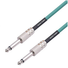 Cable para guitarra de 6,35 mm compatible con guitarra, bajo y batería, 3 metros.
