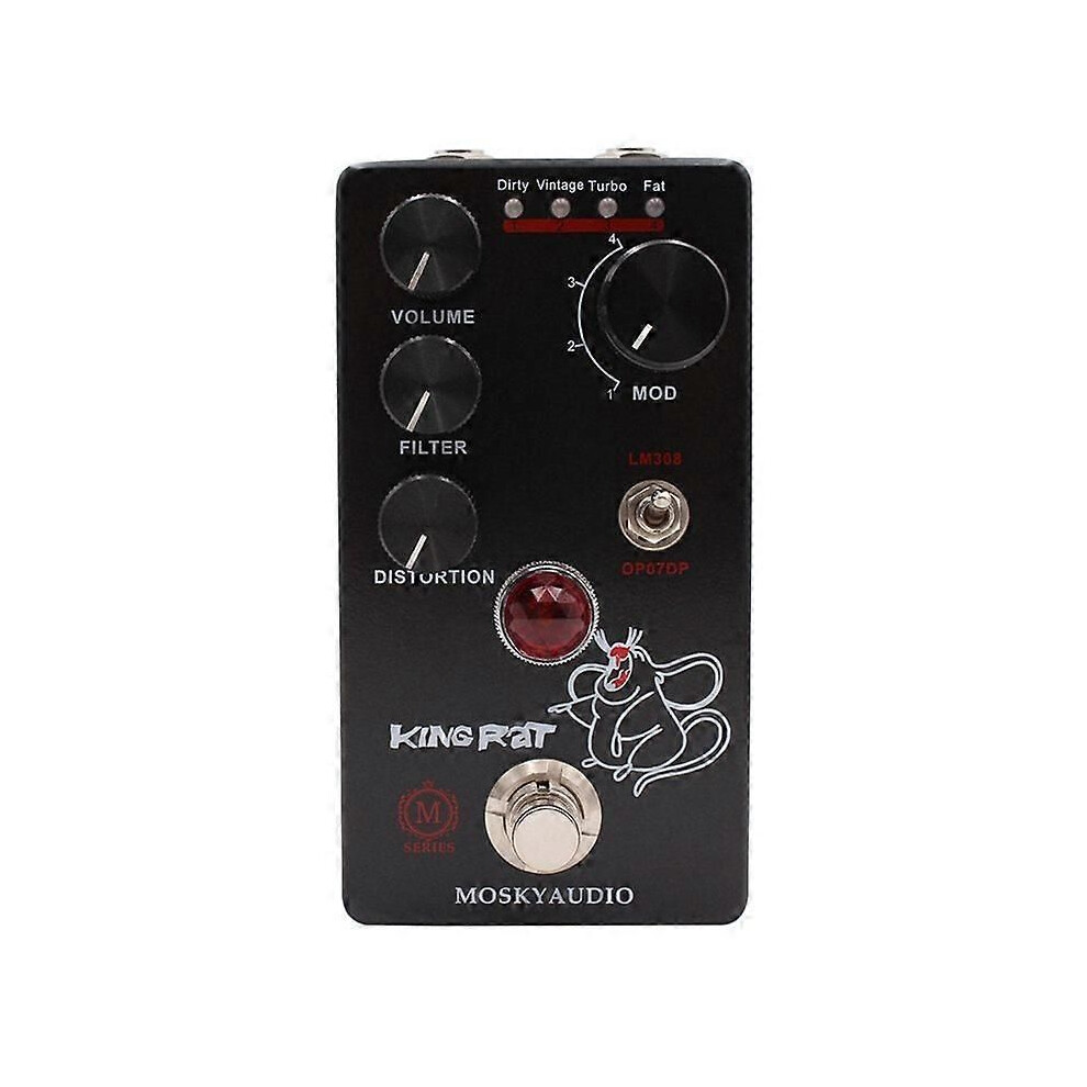 Moskyaudio King Rat Guitar Effects Pedal Distortion True Bypass Circuit Guitar Processor Accessories 9319739664324