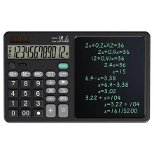 Αριθμομηχανή, Tablet με Γραφή και Στυλό, 12 Ψηφία, Μαύρο