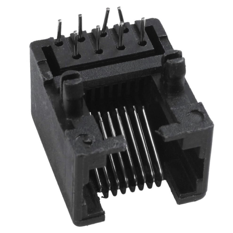 20Pcs Rj45 8P8c Computer Internet Network Pcb Jack Socket Black 9319739660012
