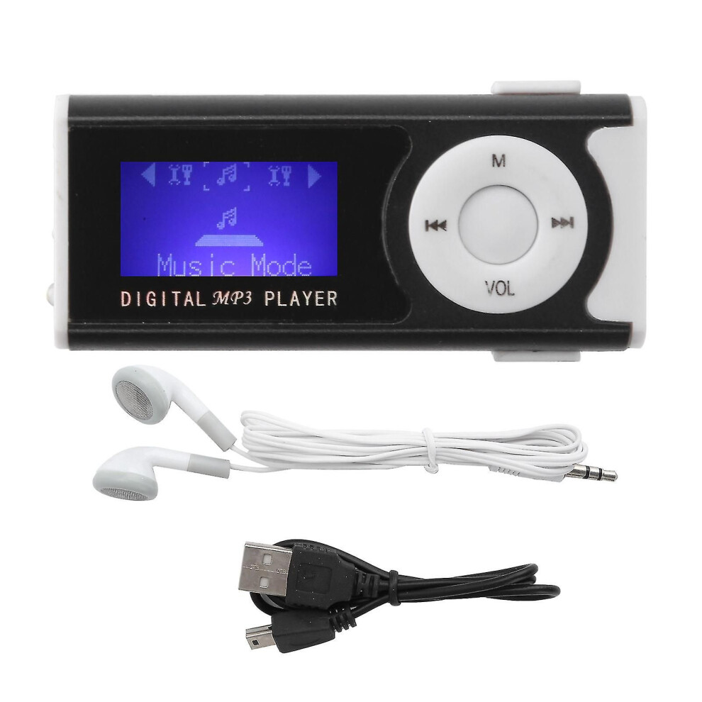 Portable Sports Mp3 Flashlight Mini Backclip Lcd Mini Screen Music Media Player( ) Black 9319739668100