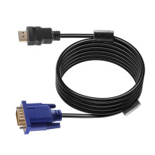Cavo adattatore convertitore da HDMI a VGA HD15 maschio da 1,8 m blu per HDTV, compatibile con PC e