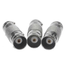 10Pcs BNC Female To BNC Female CCTV Security Camera Adapter Straight Connector for CCTV System Silver
