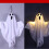 LED-lys Halloween-spøkelsesdekorasjon 40x50cm 1