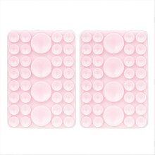 Silicone Suction Phone Case Mount, Hands-Free Holder, Silicon Adhesive Phone Stand Sticky Pink