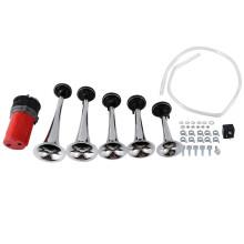 125Db 12V Red Car Trumpet Air Horns Musical Air Horn of Hazzard General for Car Truck Boat