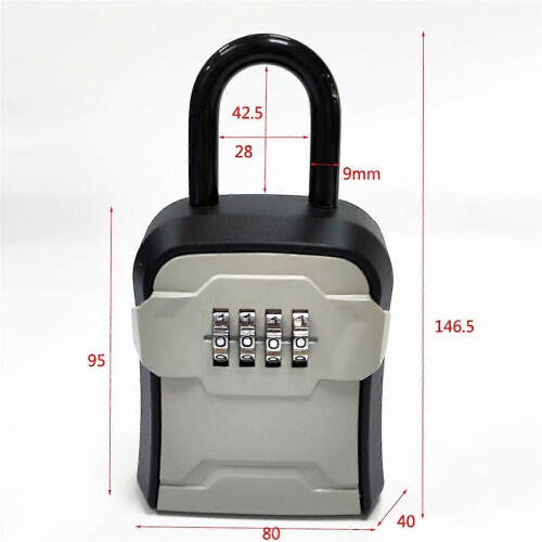 Lock Box, Key Lock Box Wall Mounted Portable Combination Lock Box 1