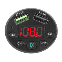 E6 Car FM Transmitter Bluetooth Handsfree Kit LED Display Stereo o with USB Port