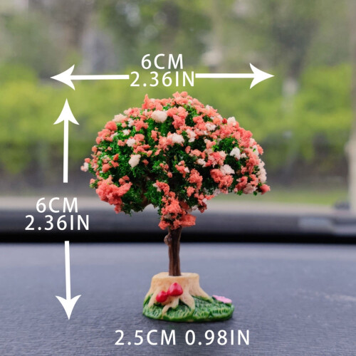 Mini decorațiune artificială pentru brad cu flori de cireș multicolore 2