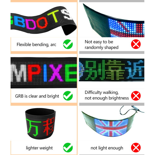 Washranp Car LED Sign RGB Flexible Bluetooth App Control 2