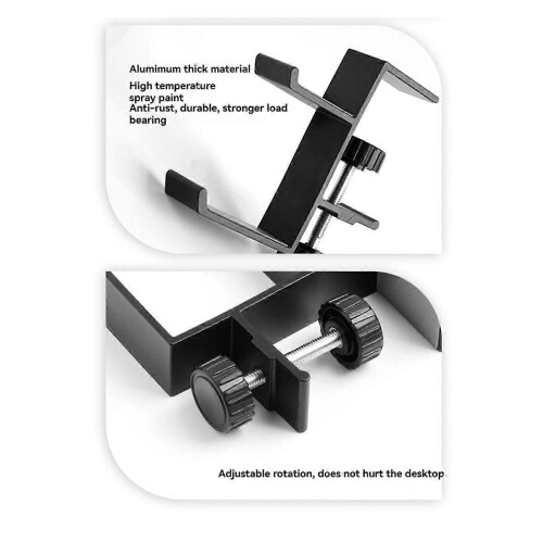 Adjustable Hanging Hooks Desk Side Hanging Bag Holder Black 2