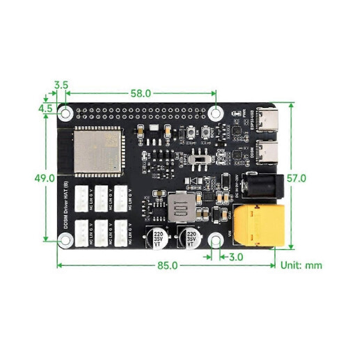 Placa controladora de motor DDSM400 HAT controladora de motor compatible con 1