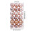 Orange Christmas Ornaments Set Plastic Ball 36PCS 8