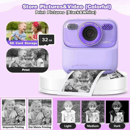 Barn Smart Instant Camera 1080P HD Digitalkamera med dubbla objektiv Presenter 2