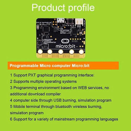 BBC Microbit Go Start Kit BBC Development Board DIY Programmable Learning with Alligator Clips Test 1