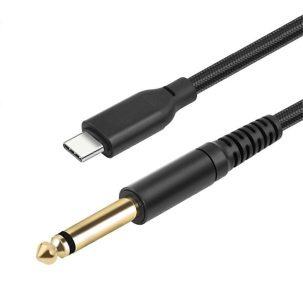 Type-C To 6.35Mm 1/4 Trs Audio Stereo Cable Type C To 6.35Mm Aux Jack Cord For Amplifier Home Theater Mixer 100Cm 9319739664720