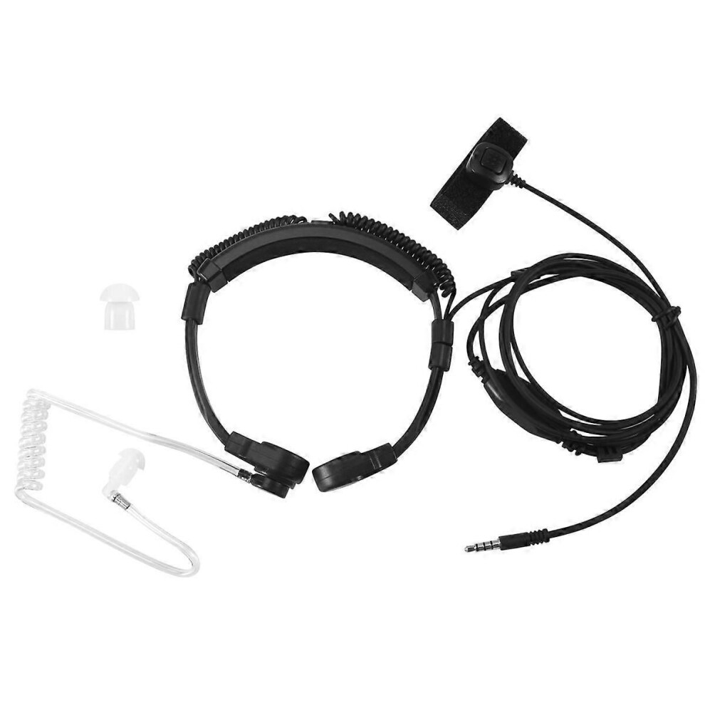 3.5Mm Adjustable Throat Mic Earphone Microphone Covert Acoustic Tube Earpiece Headset With Finger Ptt For Android Mobile Phone 9319739669909