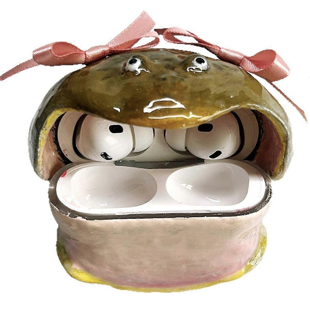 Frog Case, Handmade Ugly Frog Earphone Protector Case, Creativity Anti Drop Scratch Cases, Fun Gift 9319739669879