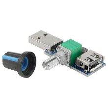 3 Stück 5-W-USB-Lüftermodul mit stufenloser Drehzahlregelung, USB-Drehzahlregler, DC 5V USB-Stecker,