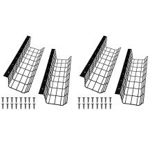 4Pcs Under Desk Cable Management Tray Wire Cord Power Strip Adapter Organizer Steel Metal Cable Tray