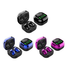 S6 Plus Earphones Bluetooth 5.1 Wireless Earphones with Mic Time&Power Digital Dispaly Sports Headsets Music Earbuds for Phones