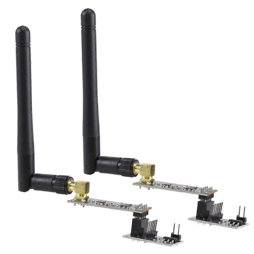 2Pcs NRF24L01+PA+LNA Transceiver Module with SMA Antenna 2.4 GHz 2