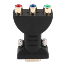 Adattatore convertitore da 3 RCA RGB femmina a jack video component VGA HD a 15 pin