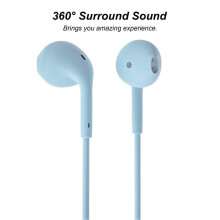 U88 Universal Wired Control Earphone Fashion Pure Color 3.5mm Plug Headphone with Microphone