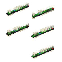 5 Stück 2 x 20-polige GPIO-Stiftleiste (Stecker) für Raspberry Pi Zero, zweireihig, 20-polig, stapelbar,