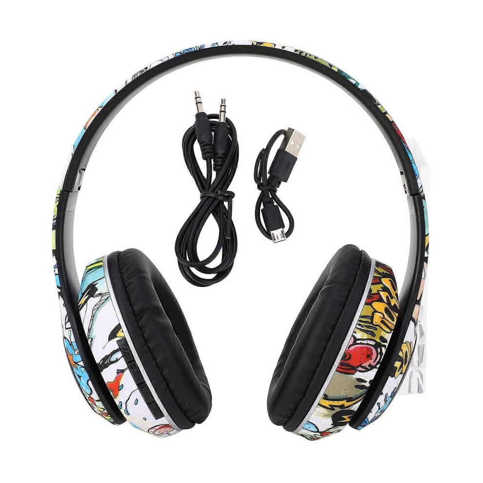 Wireless Bluetooth Headset, Multifunctional Noise Reduction, Deep Bass, Innovative Graffiti Design, Bluetooth Headset 9319739674316