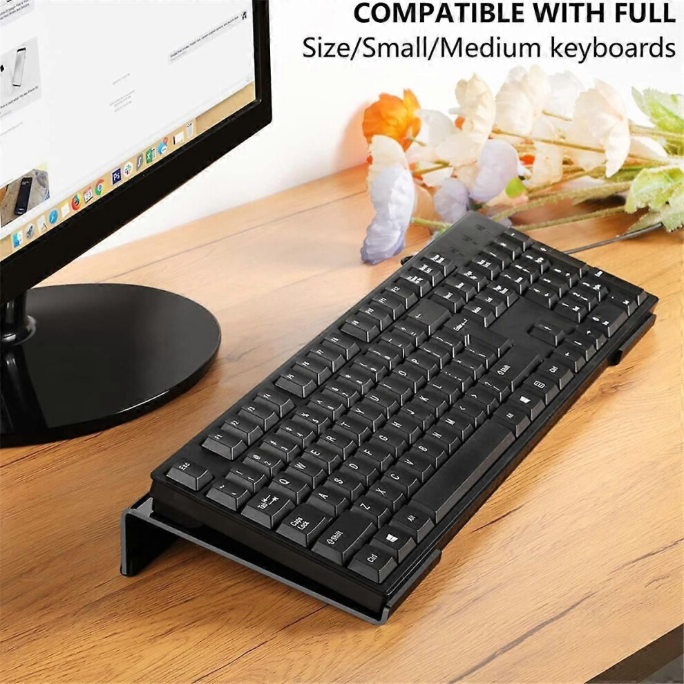 Acrylic Computer Keyboard Stand For Desk, Keyboard Riser Tilt Lift, Keyboard Holder For Desktop, Desk Keyboard Lifter 9319739655308