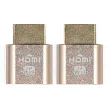 Adattatore per display virtuale VGA 2X, HDMI DDC EDID, connettore fittizio, emulatore di display fantasma