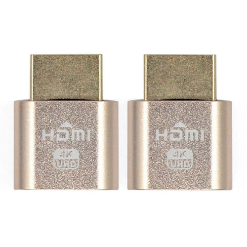 2X VGA Virtual Display Adapter HDMI DDC EDID Dummy Plug Headless Ghost Display Emulator Lock plate 1920x1080