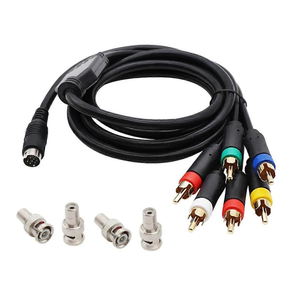 Photos - Speakers 1.8M RGB/RGBS Cable MINI DIN-9Pin Connector Video Consoles for 2 MD2 Game Console with BNC Adapter