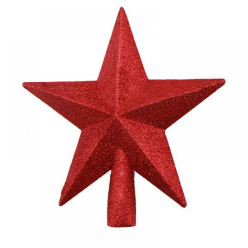 Star Tree Topper 20cm Plastic Christmas Decoration