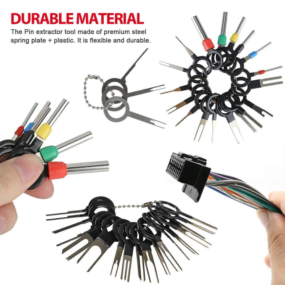 39Pcs Wire Terminal Removal Tool Car Electrical Wiring Crimp Connector Pin Kit 9319739660470