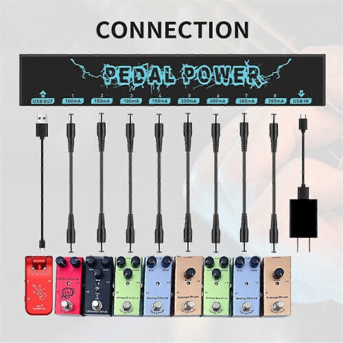 PEDAL POWER Κιθάρα Πεντάλ Power Τροφοδοτικό Κιθάρας Έξοδος DC