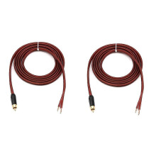 2 Stück Lautsprecherkabel, blanke Kabelenden, Lautsprecherkabel auf Stecker, Adapter